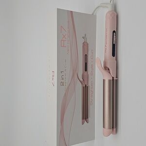 Pink Rx7 2-in-1 Hair Straightener & Curler Styling Tool